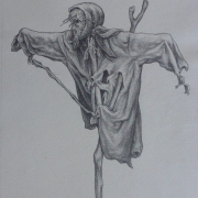 Scarecrow, 1987 46.5cm x 32.5cm pencil on paper